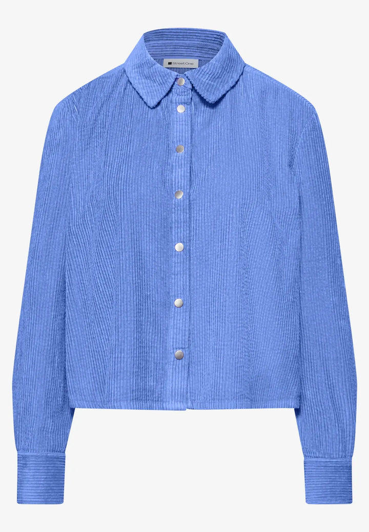 Street One Corduroy Jacket In Bonnet Blue