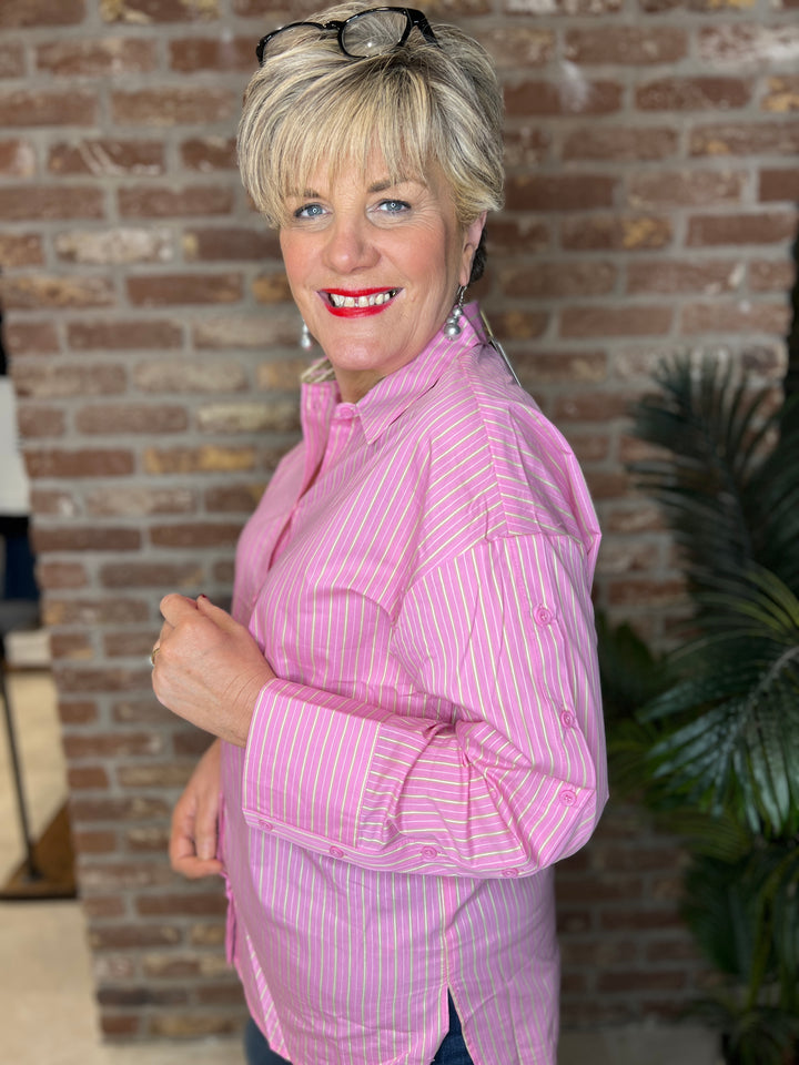 Nümph Nualica Shirt In Fuchsia Pink