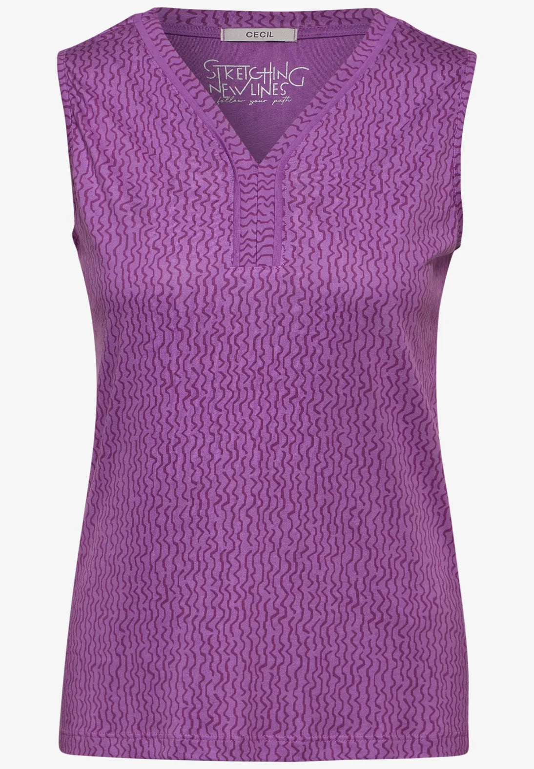 Cecil Minimal Sleeveless Top In Iced Violet