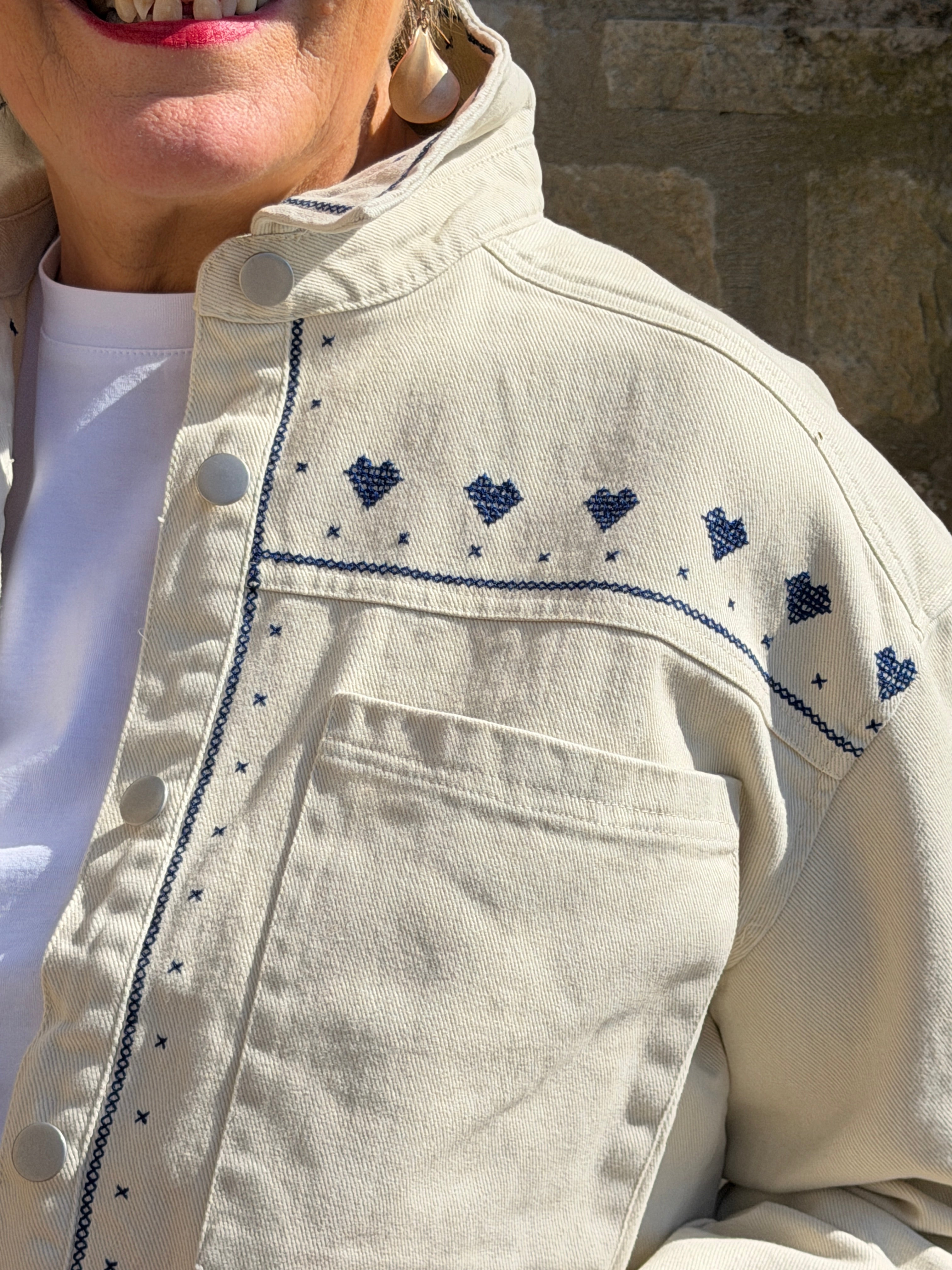 Saint Tropez Jacket in Turtledove White
