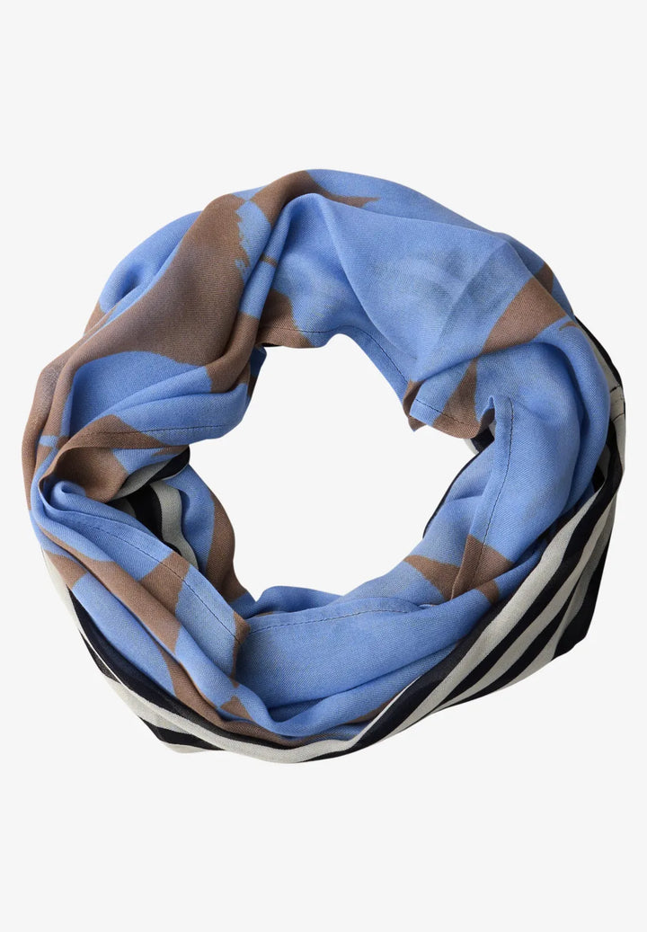 Street One Print Loop Snood In Blue