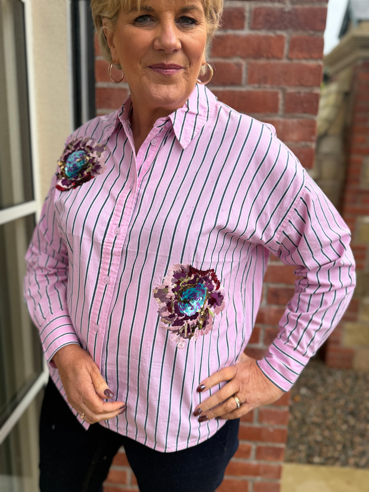 Nuelfa striped shirt in bonbon
