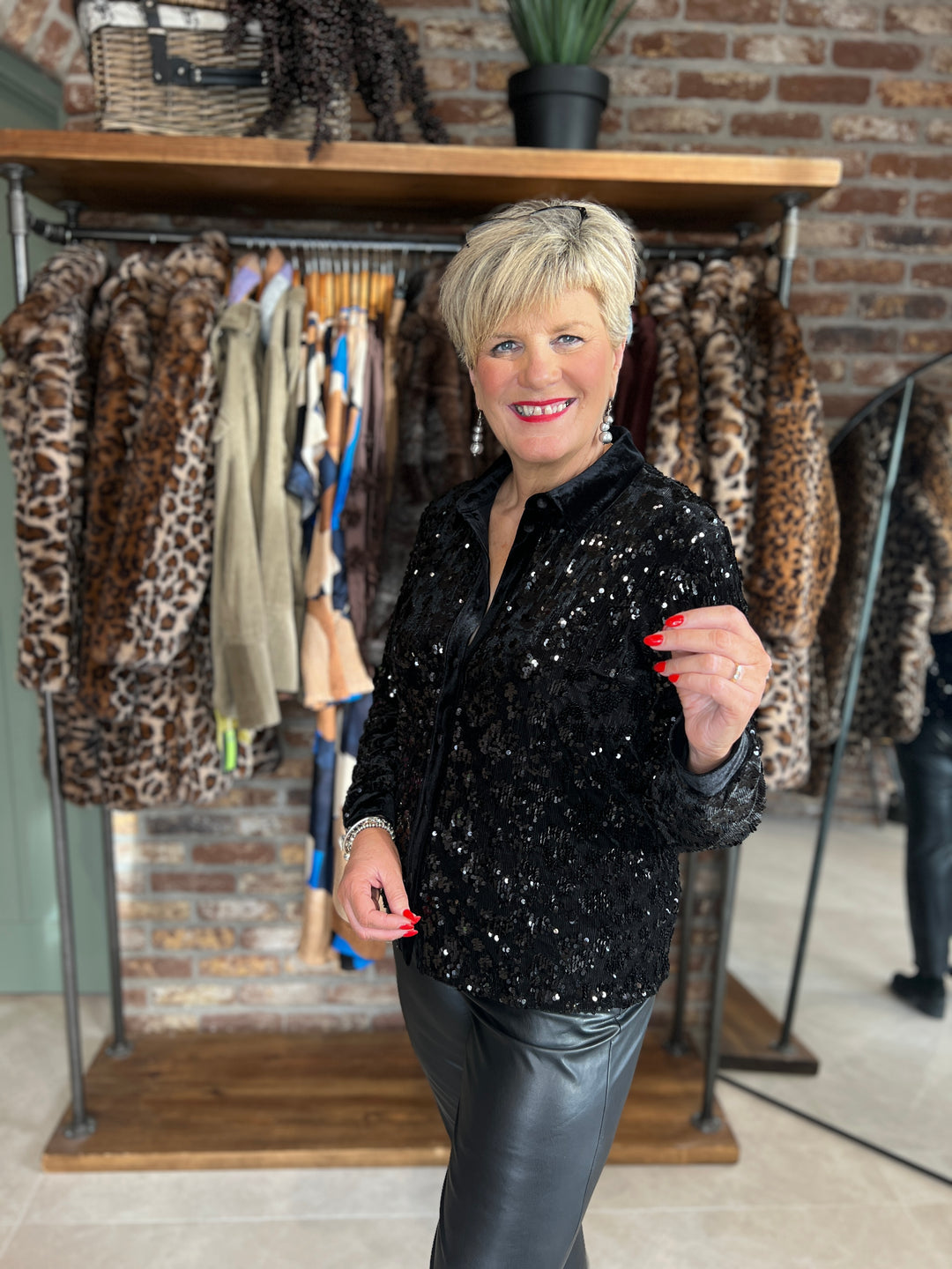 Nümph Nukimsi Sparkle Shirt In Black