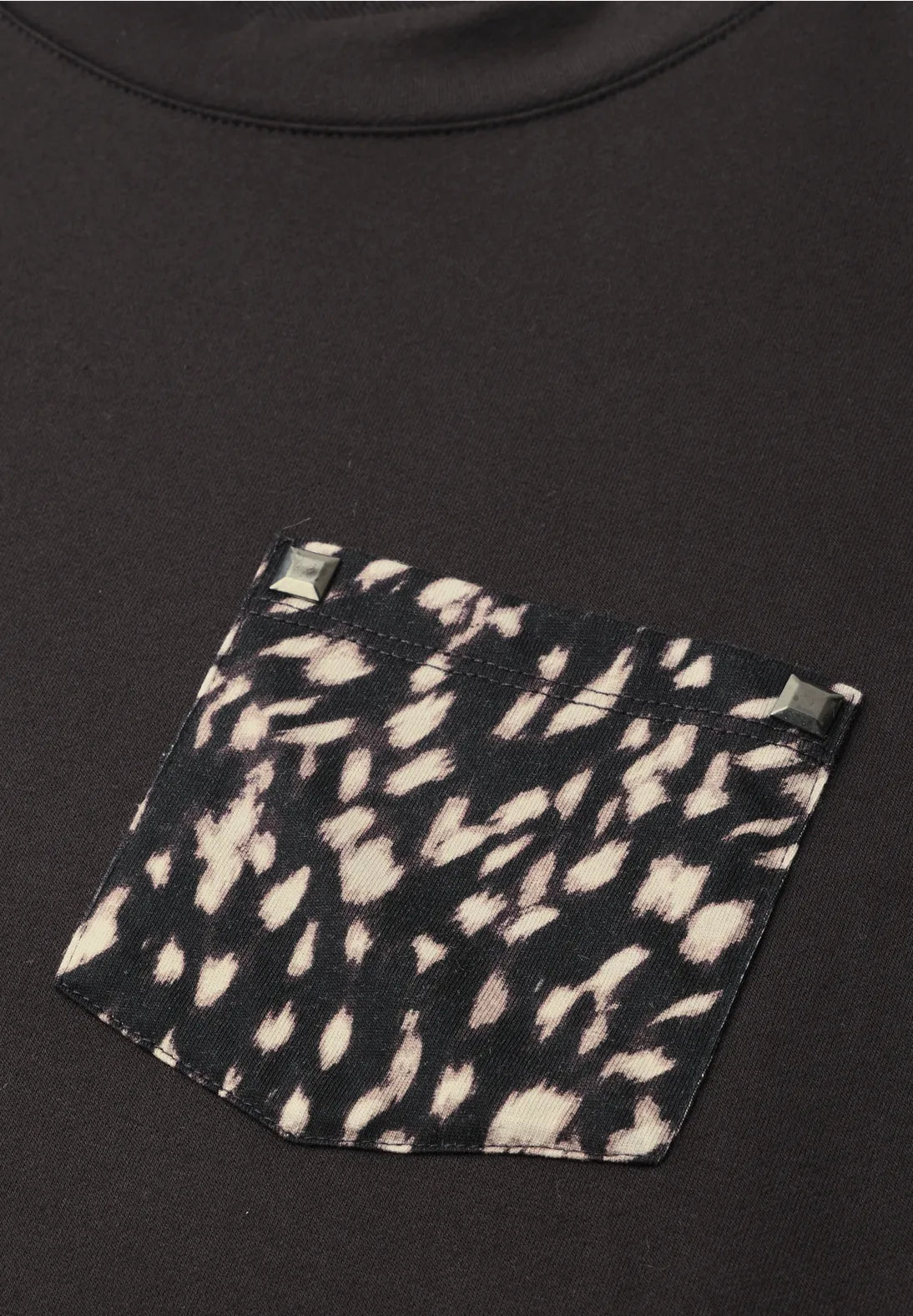 Sweatshirt with printed pocket in black coffee