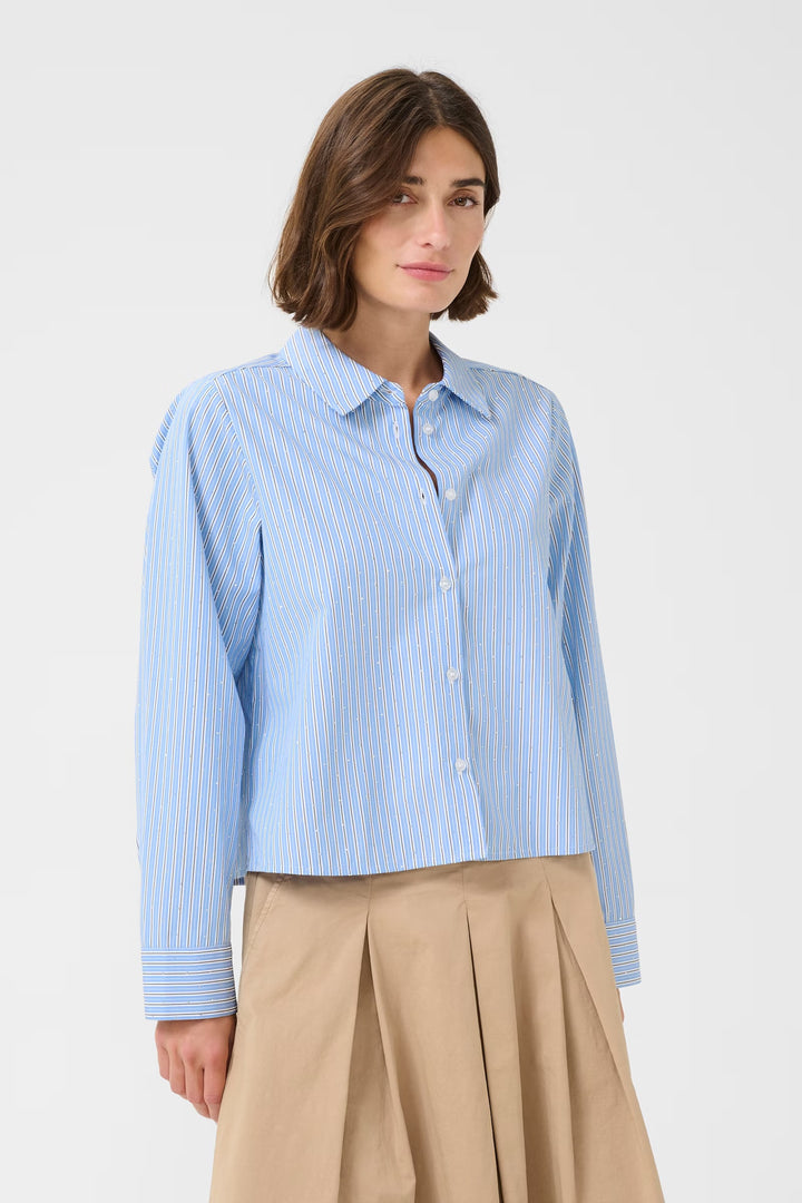 Culture Cudaimi Striped Shirt In Blue Multi