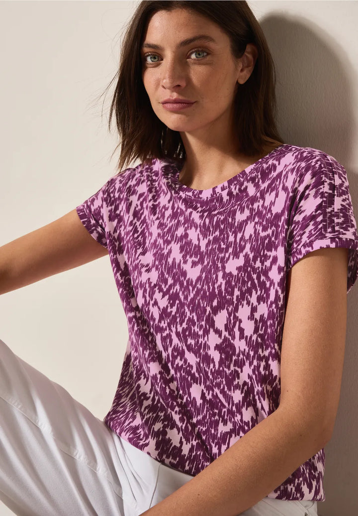 Cecil Minimal Print T-Shirt In Cherry Blossom Pink