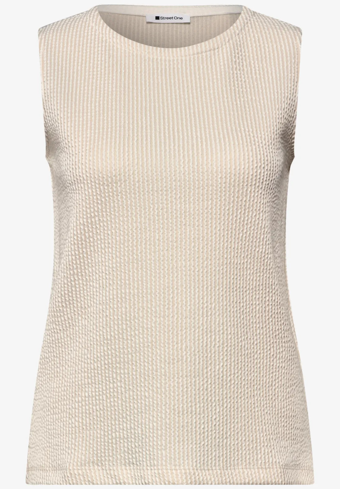 Street One Stripe Top In Clay Sand