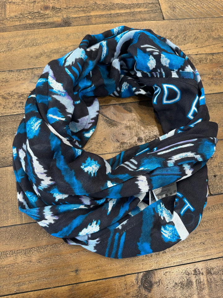 Cecil Print Loop Snood In Dynamic Aqua Blue