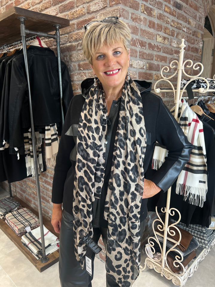 Monari Scarf With Print In Cinnamon