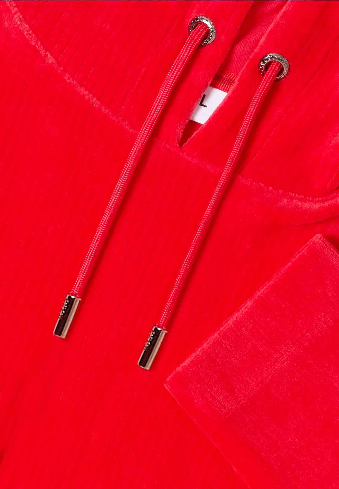 Cecil Cord Hoodie In Fiery Red