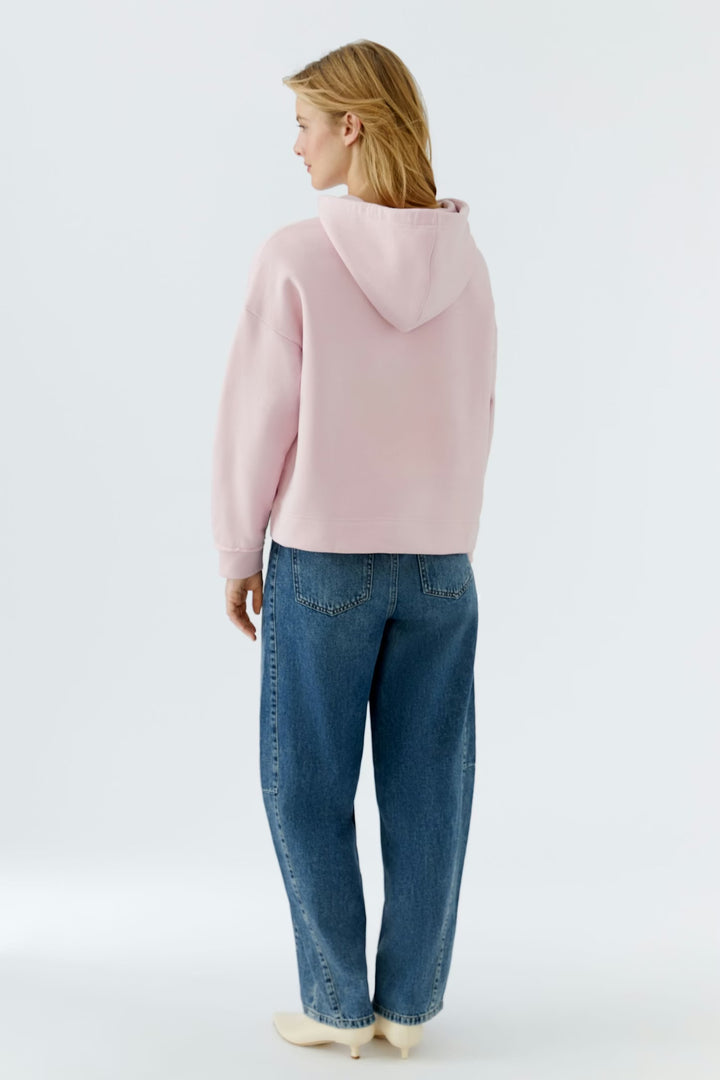 Oui Hooded Sweatshirt In Bleached Mauve