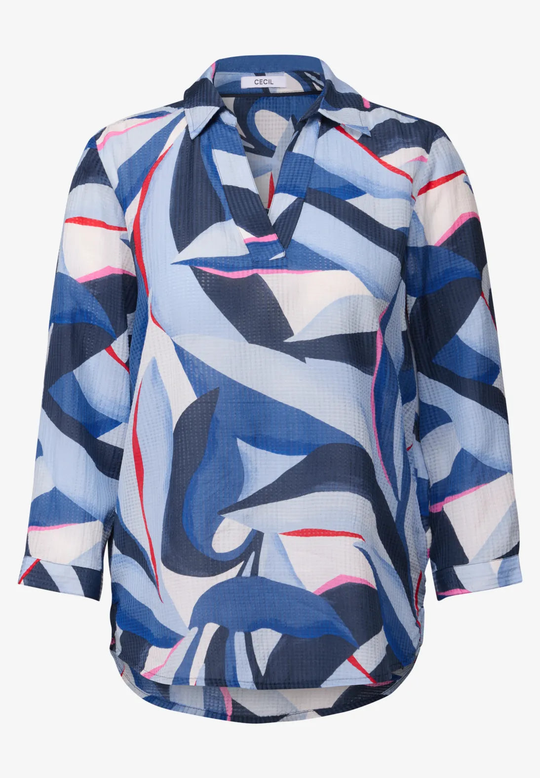 Cecil Print Blouse In Urban Navy