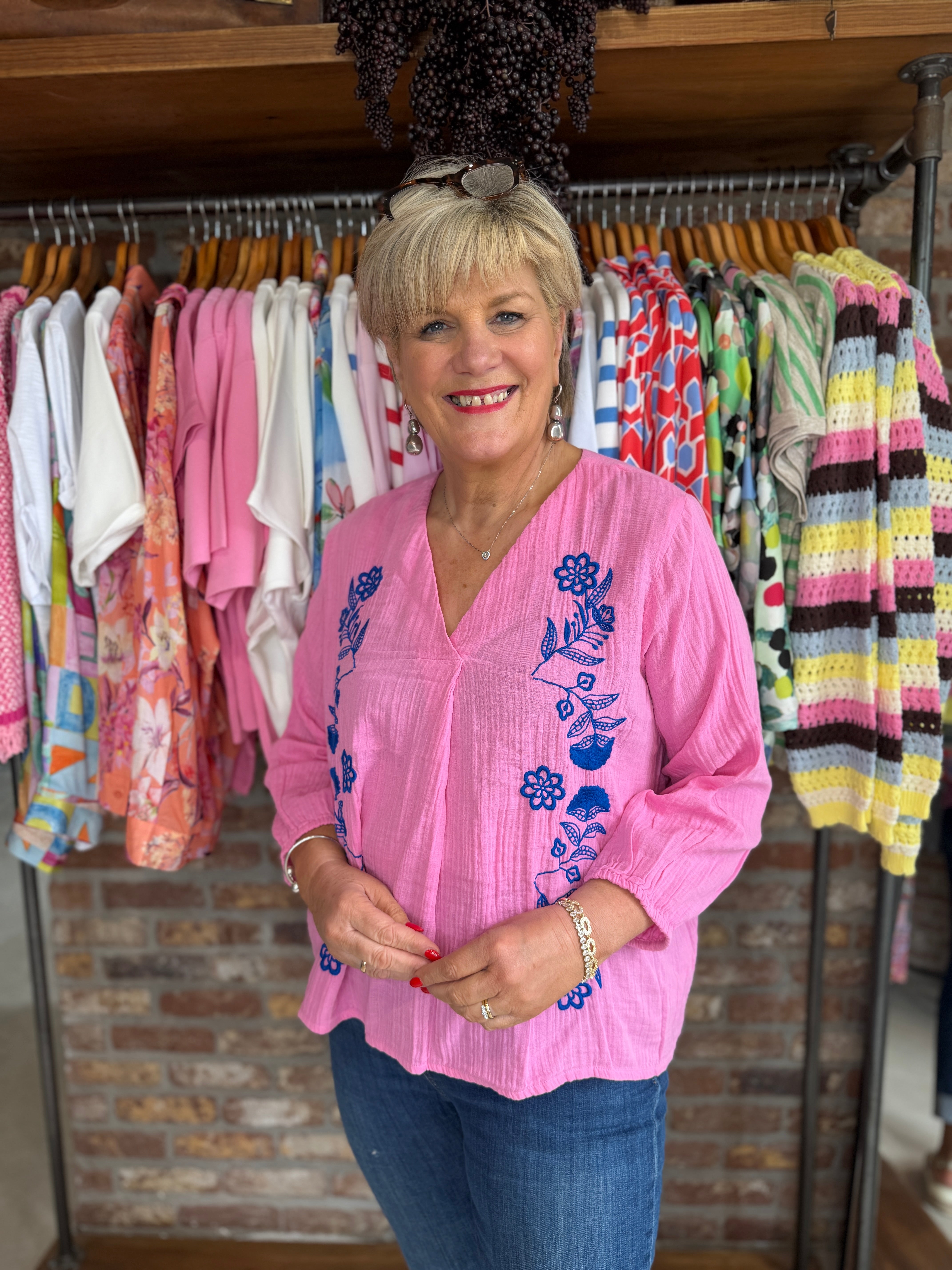Culture Elina Blouse In Begonia Pink