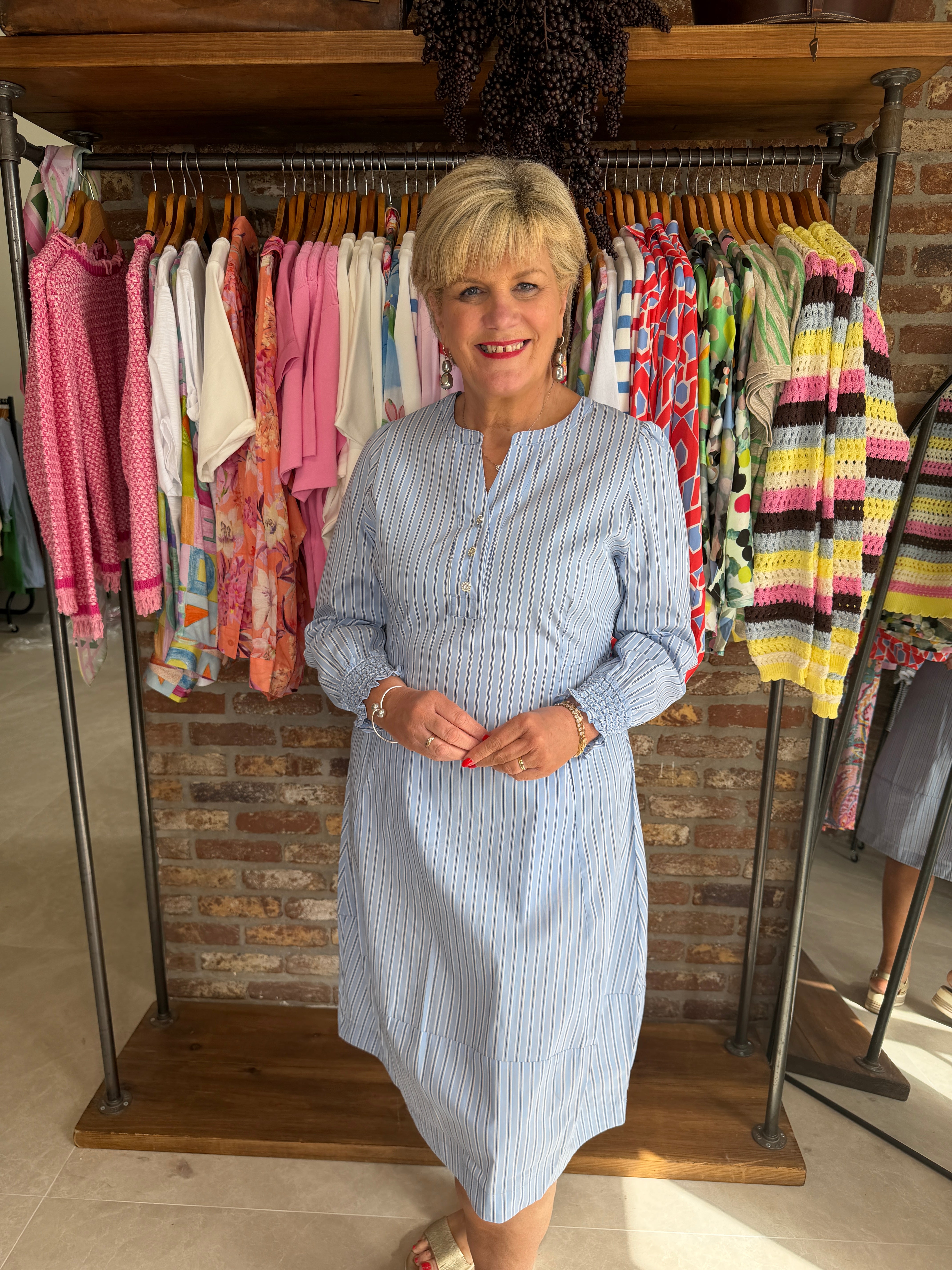 Culture cuart striped dress in blue