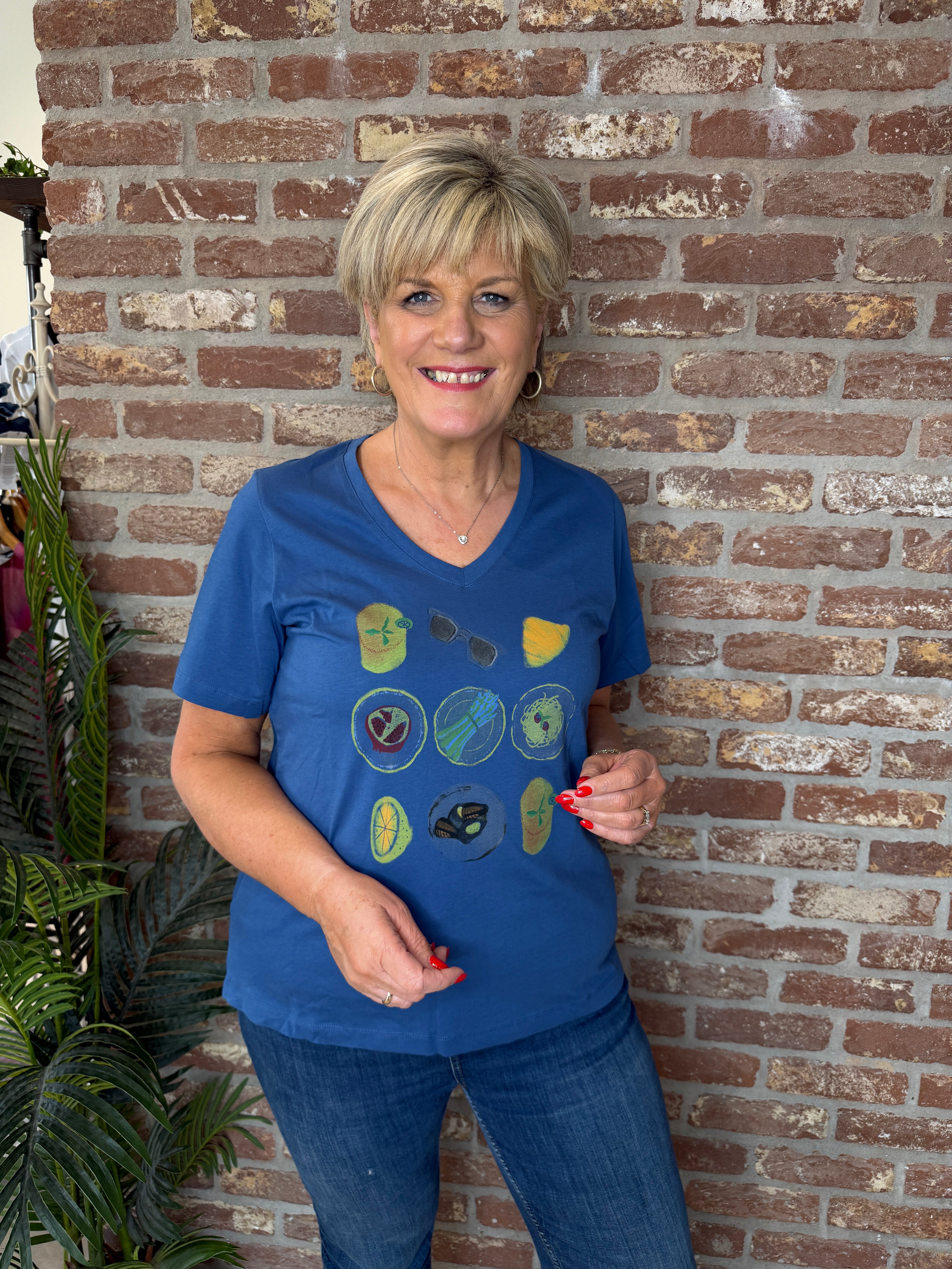 Culture Printed T-shirt In True Navy