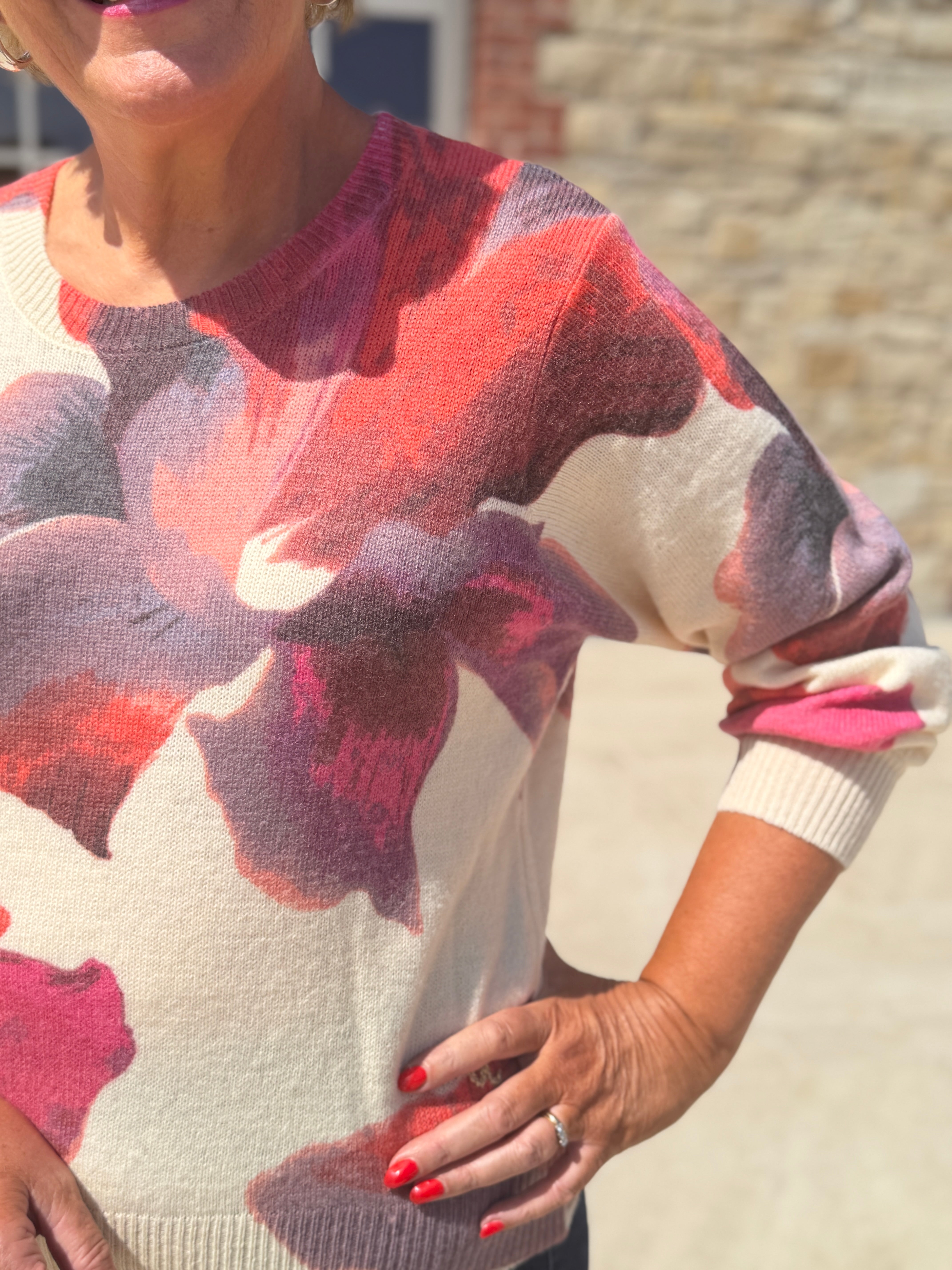 Numph Nuanika Pullover In Whitecap Gray