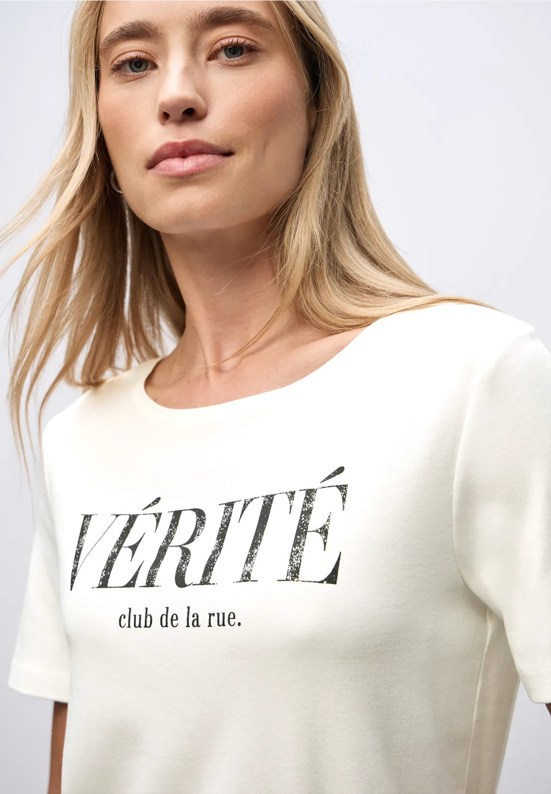 Street One Wording T-shirt In Off white