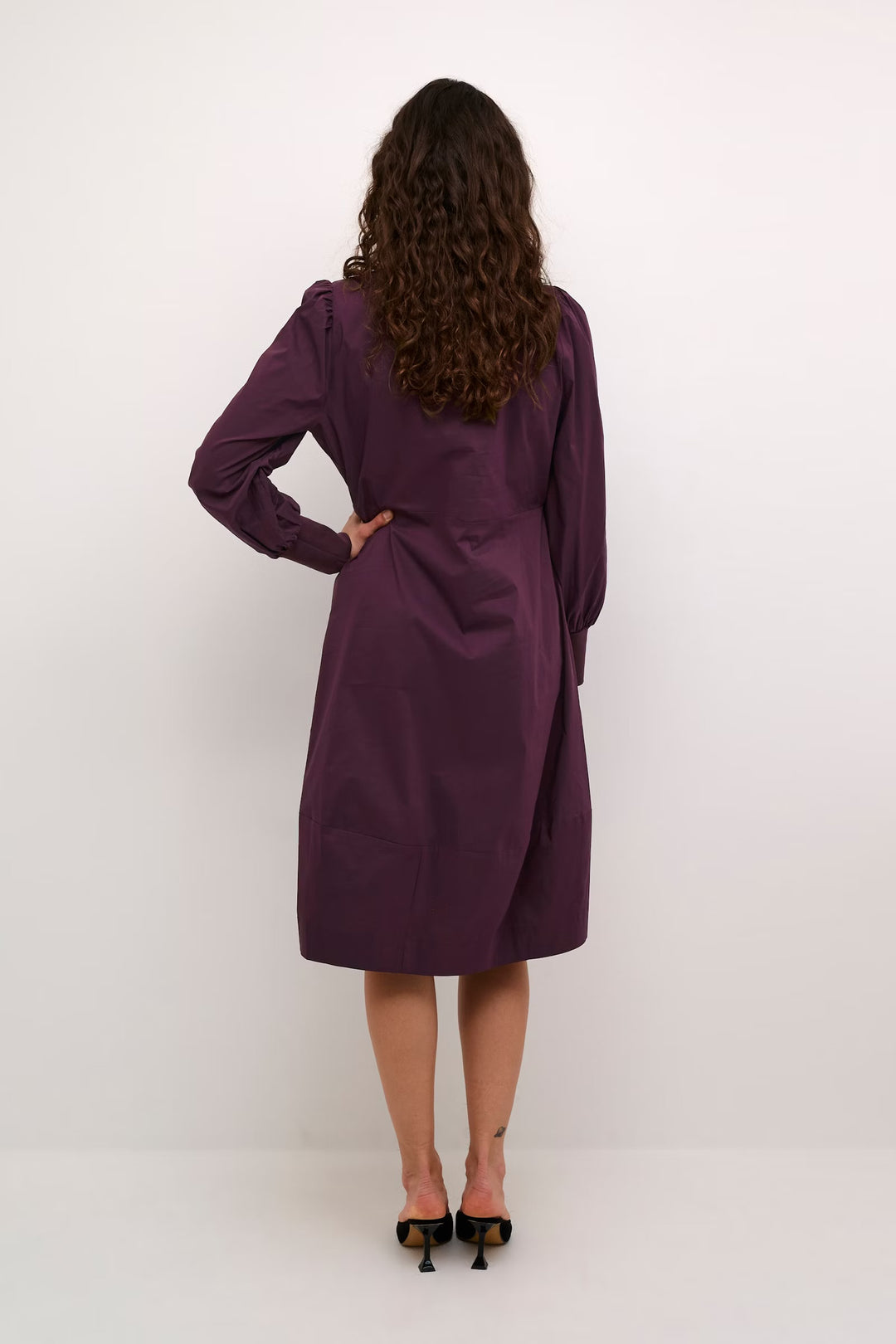 Culture Cuantoinett Rib Dress In Wine