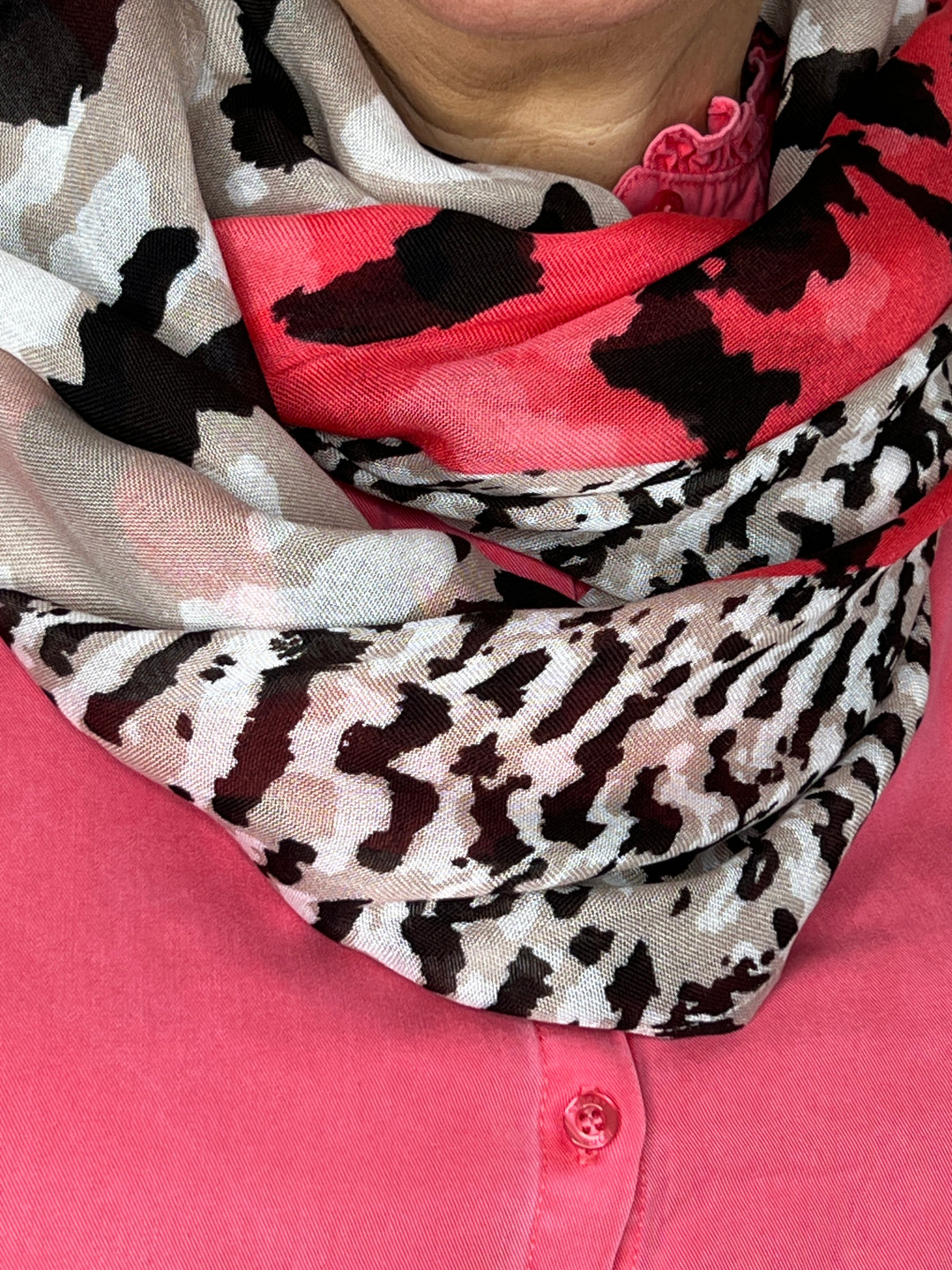 Street One Washed Look Blouse In Almond Coral