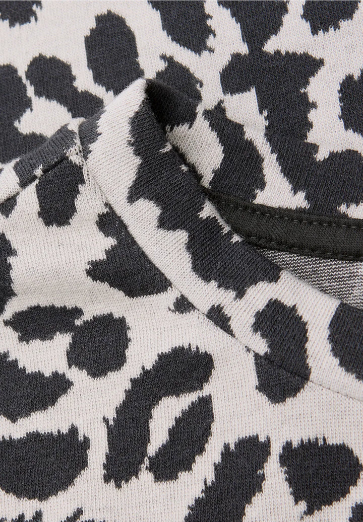 Street One Jacquard Sweatshirt In Soft Beige