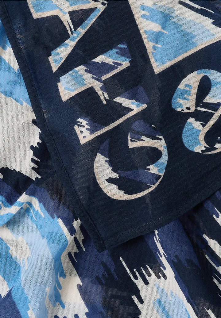 Cecil Print Cloth Scarf In Universal Blue