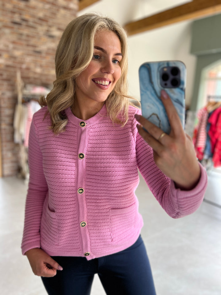 Milano Italy Cardigan In Soft Pink