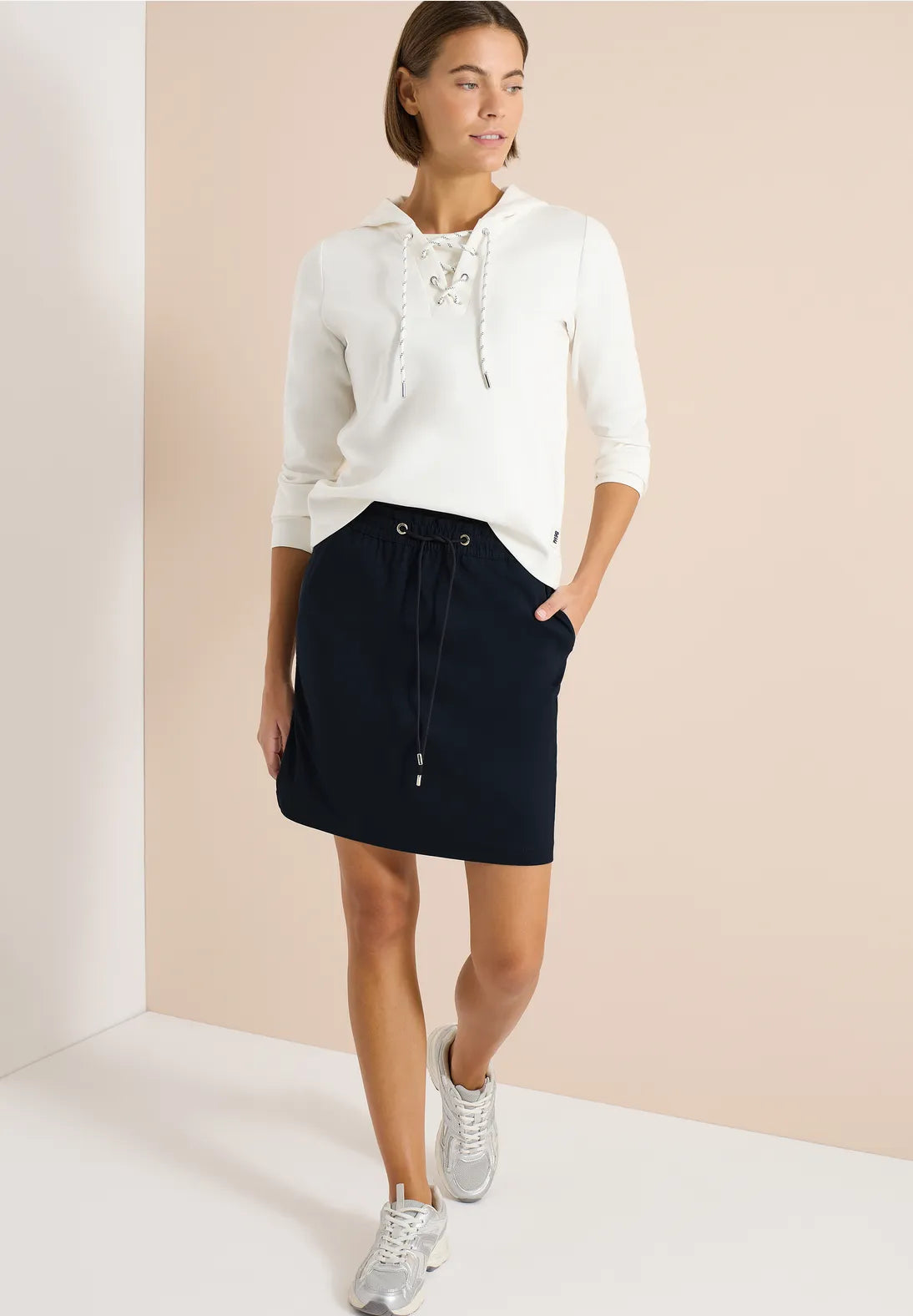 Cecil jogger summer stretch  skirt  In Universal Blue