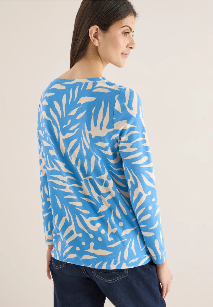 Cecil Two tone Sweatshirt In Fountain Blue