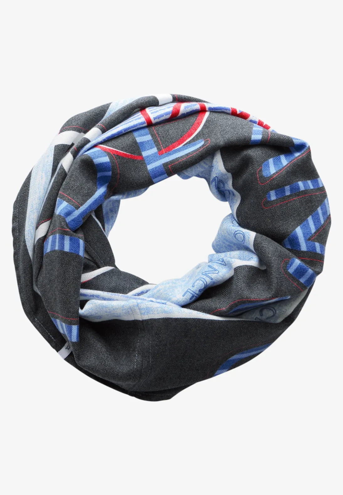 Cecil Cosy Printed Snood In Universal Blue