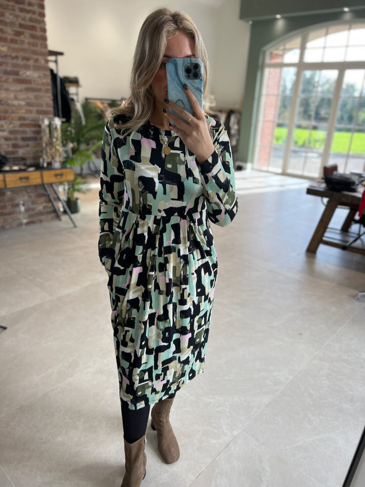 Masai Namo Jersey Print Dress in Multi