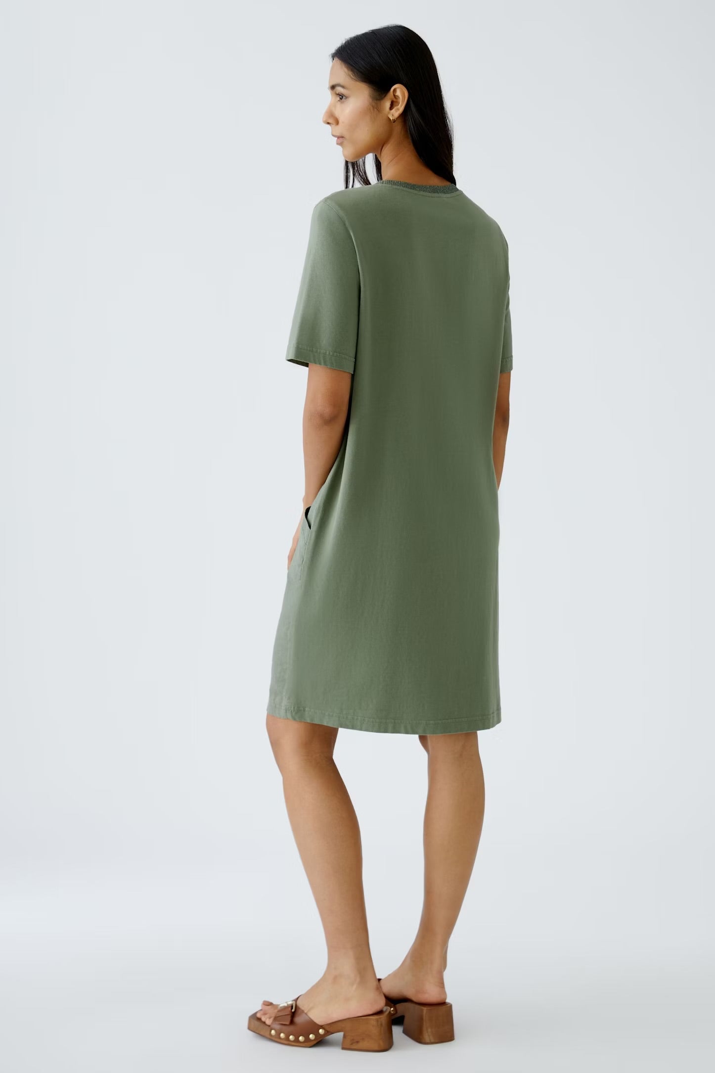 Oui Kleid Dress In Shaded Moss
