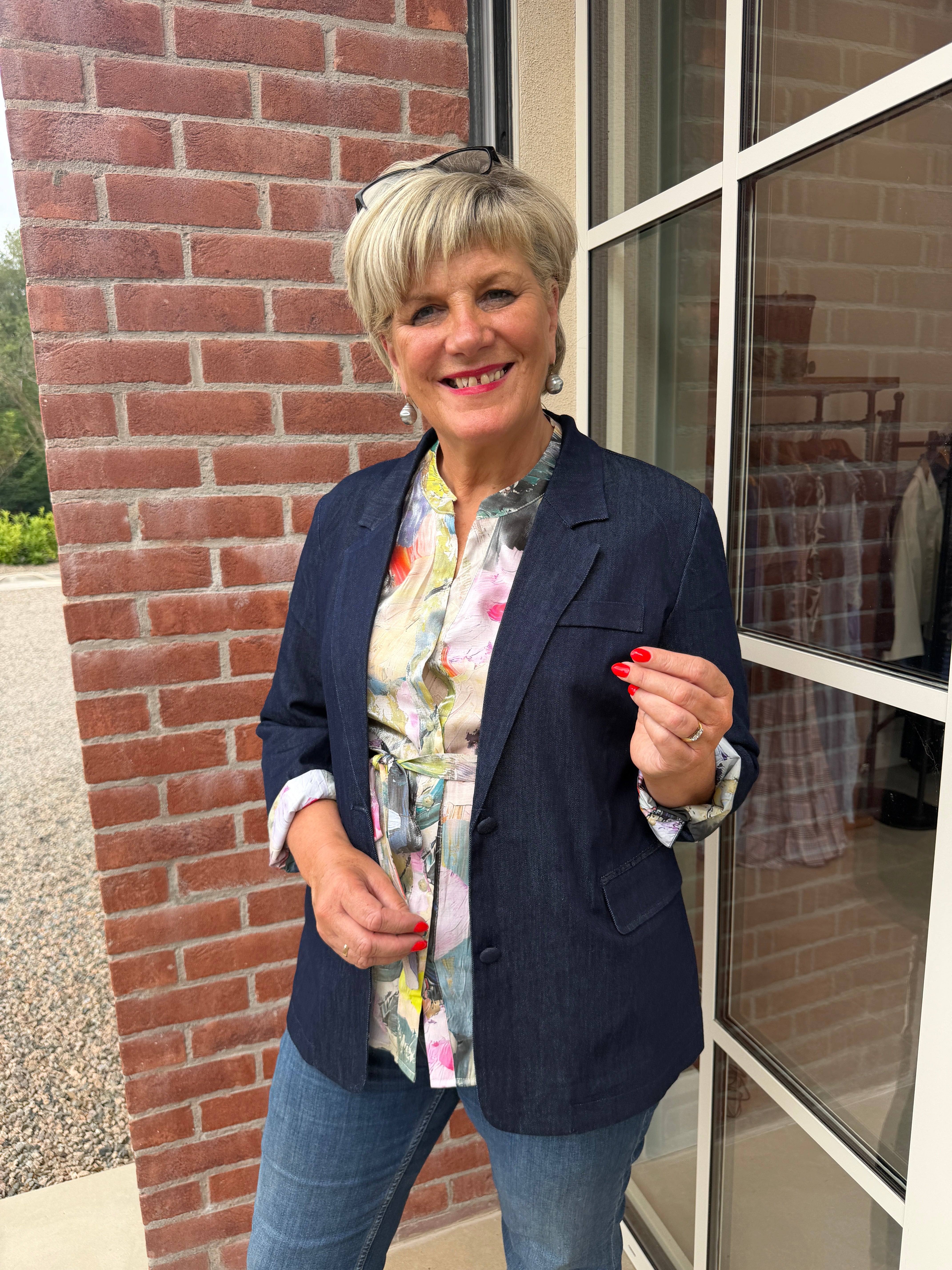 Nümph Nualetta Blazer In Dark Blue