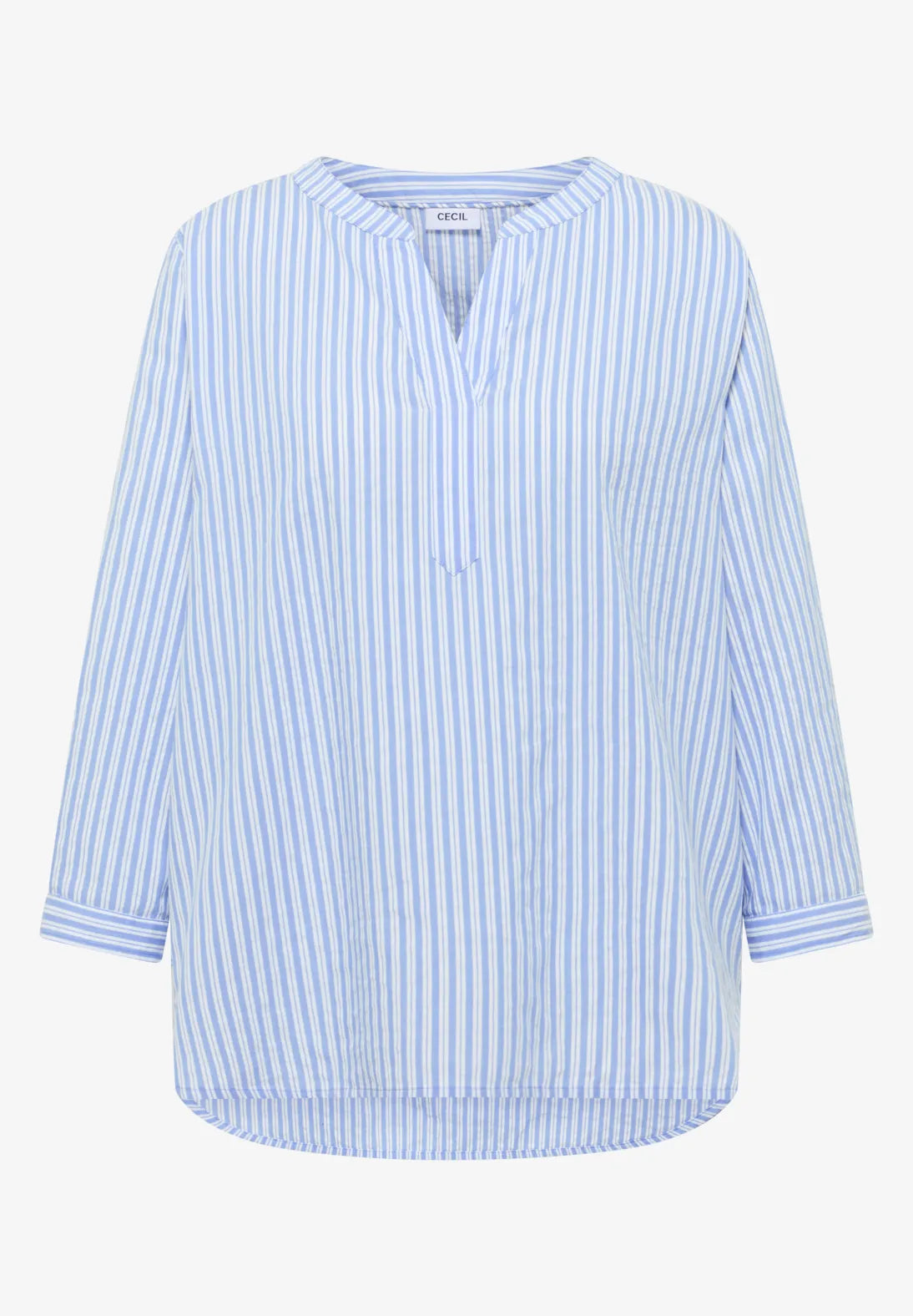 Cecil Double Striped Blouse In Blue