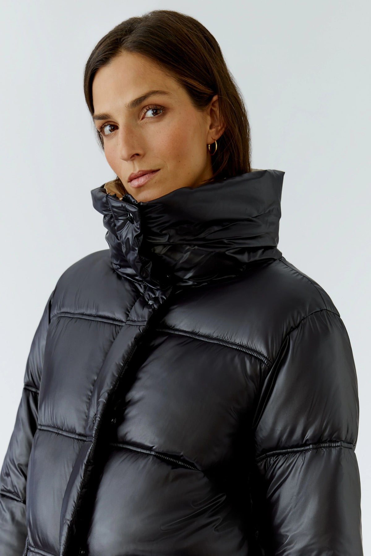 Puffer jacket in black