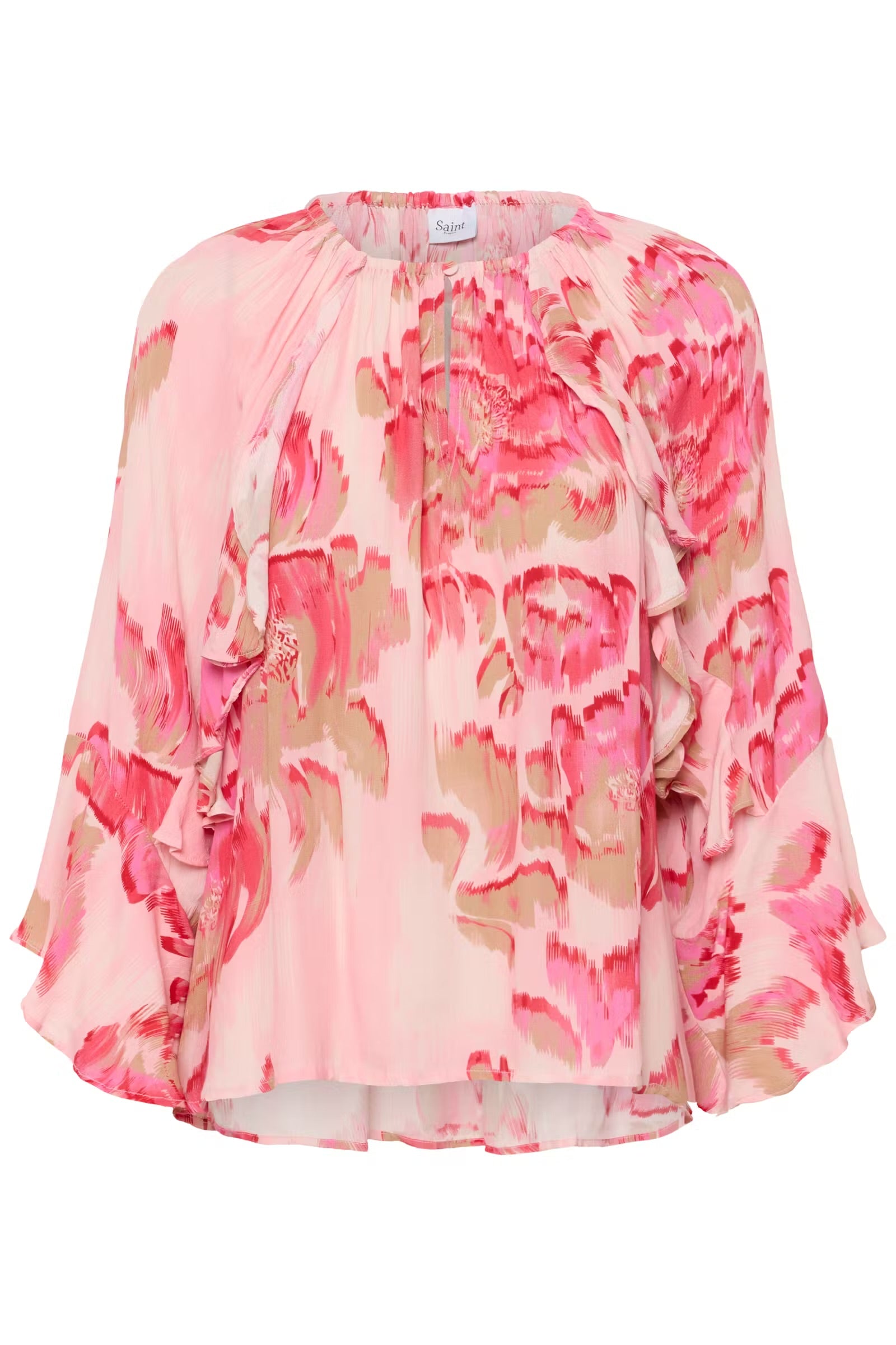 Saint Tropez shaded floral blouse In Pink