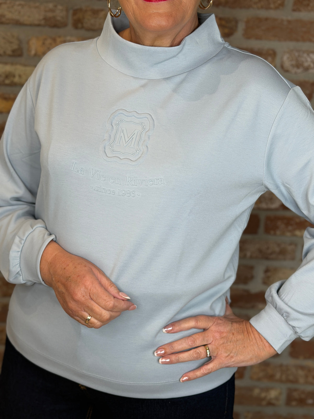 Funnel Sweatshirt In cold sky