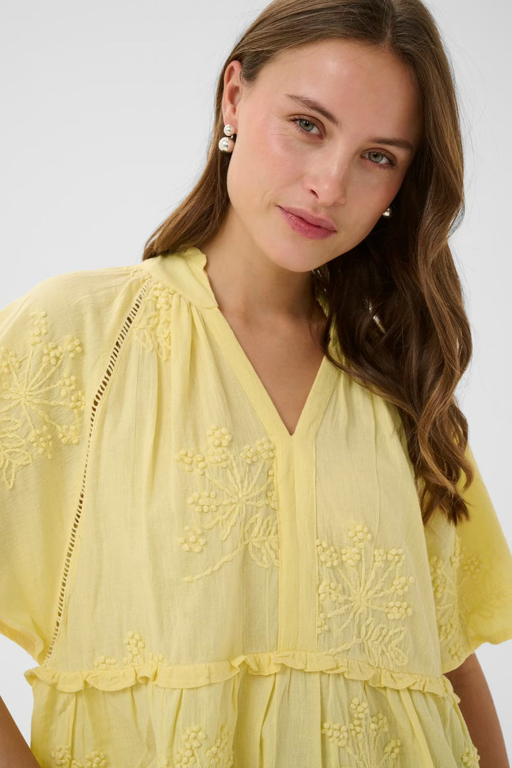 Culture Cujalia Blouse In Lemon Meringue