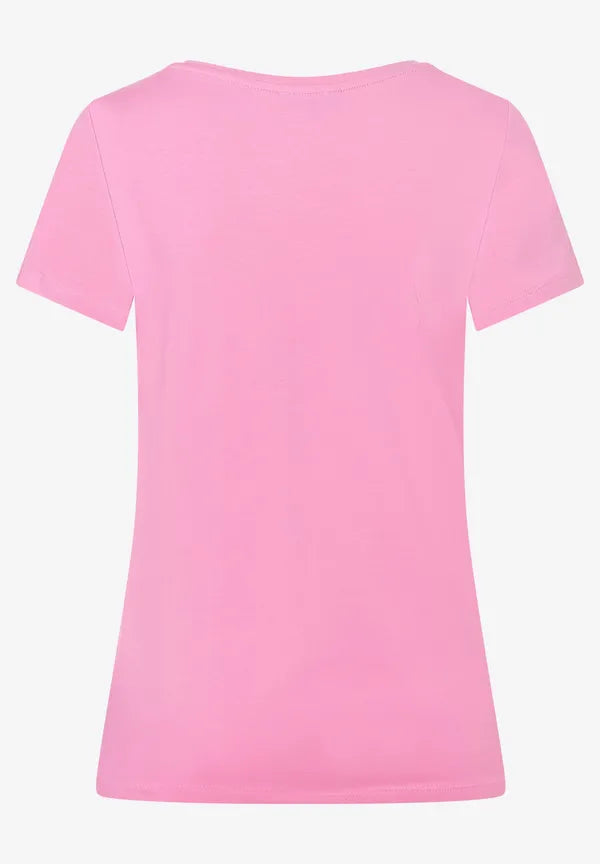 More & More T-shirt With Print In Rosebloom Pink