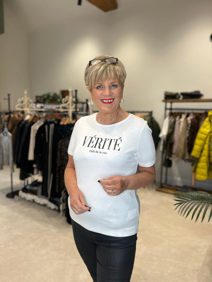 Street One Wording T-shirt In Off white