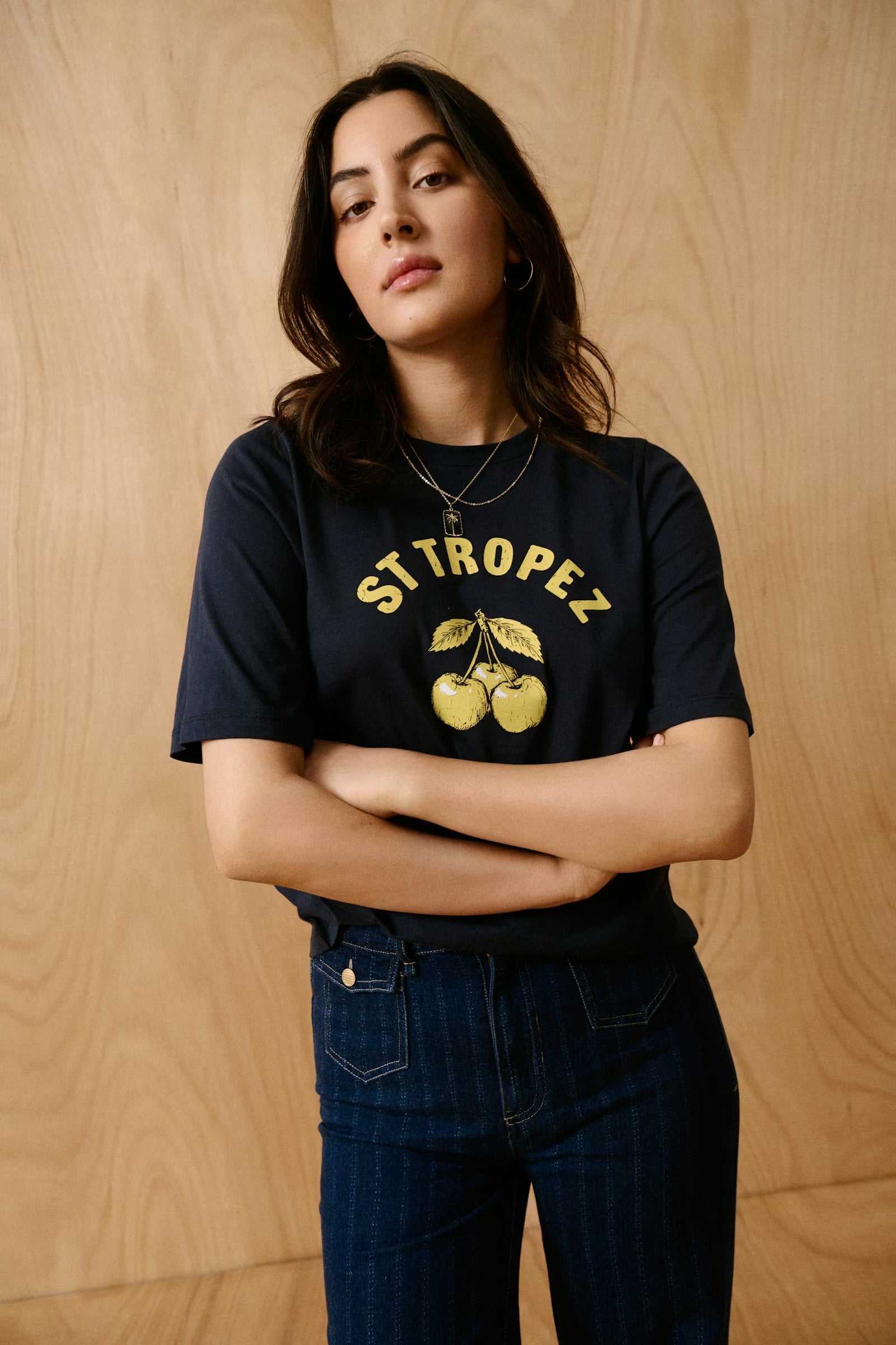 Saint Tropez Lemon T-shirt In night sky