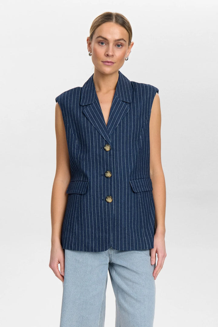 Nümph Nuvibeke Blazer In Medium Blue Denim