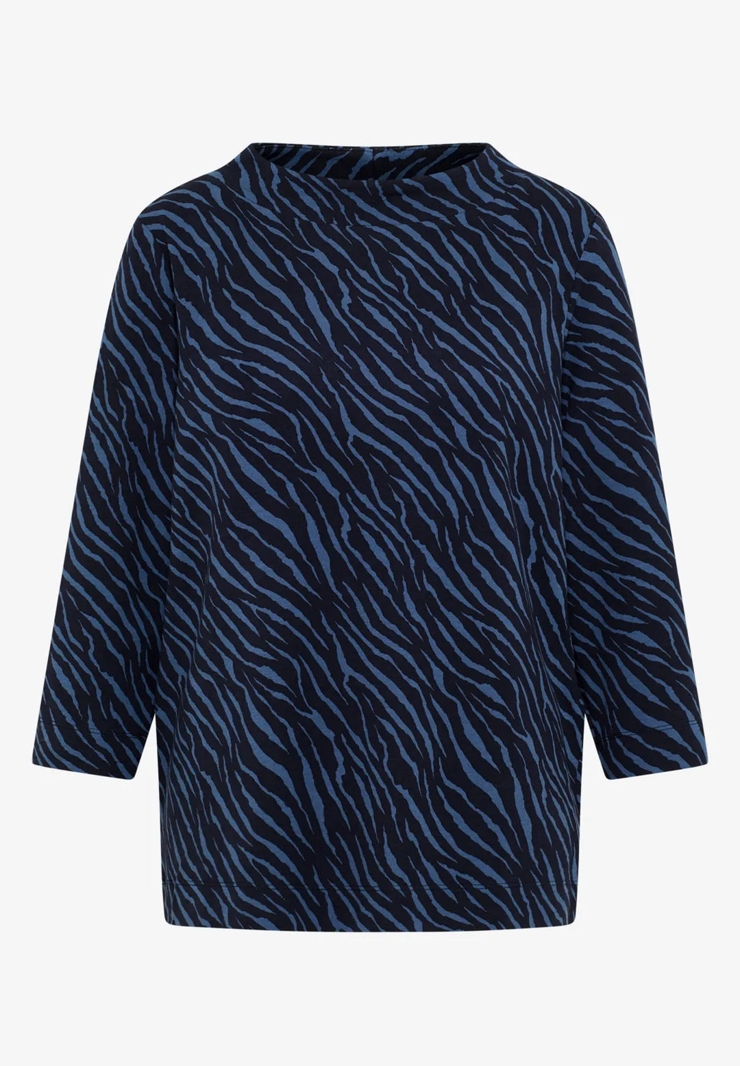 Cecil Minimal Funnel Neck Top In Urban dark blue