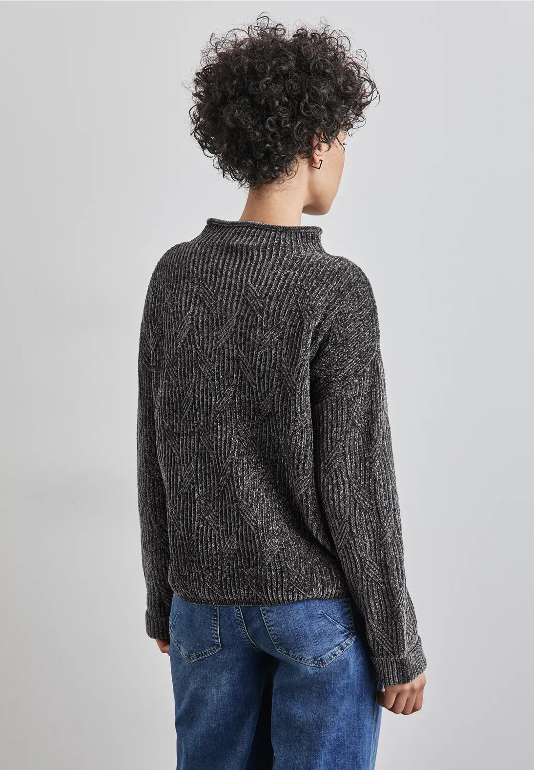 Street One Chenille Jumper In Gravel Grey