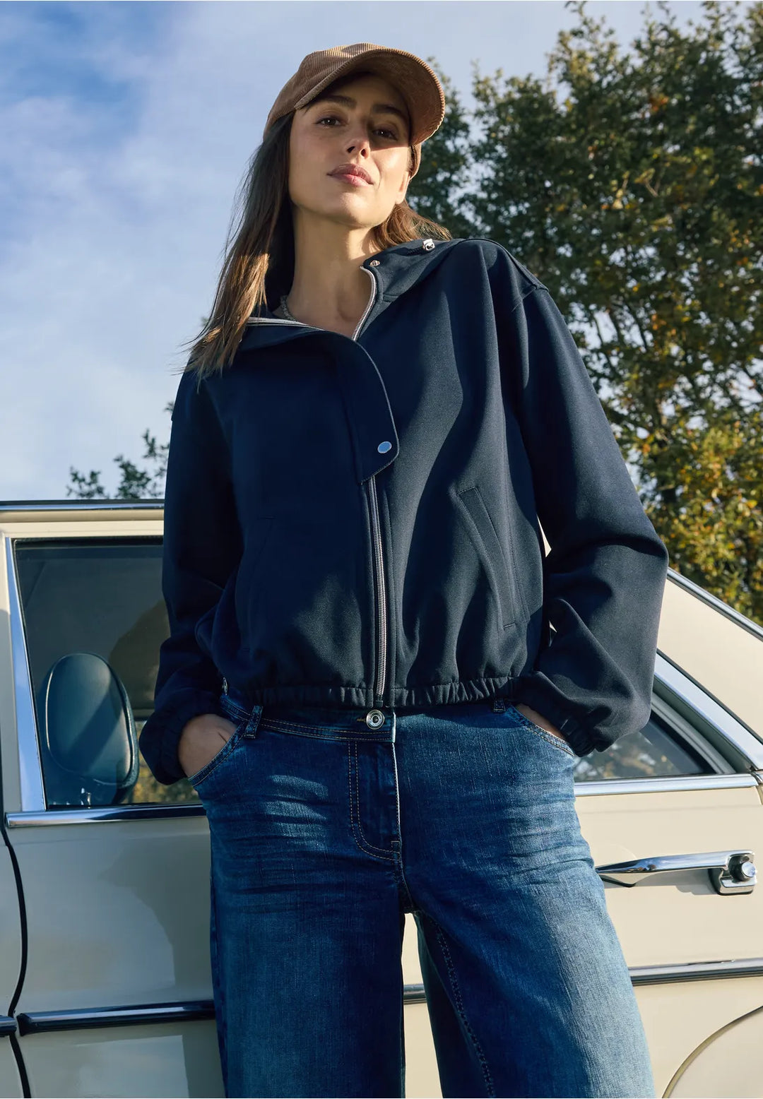 Cecil Pique Jacket In Universal Blue