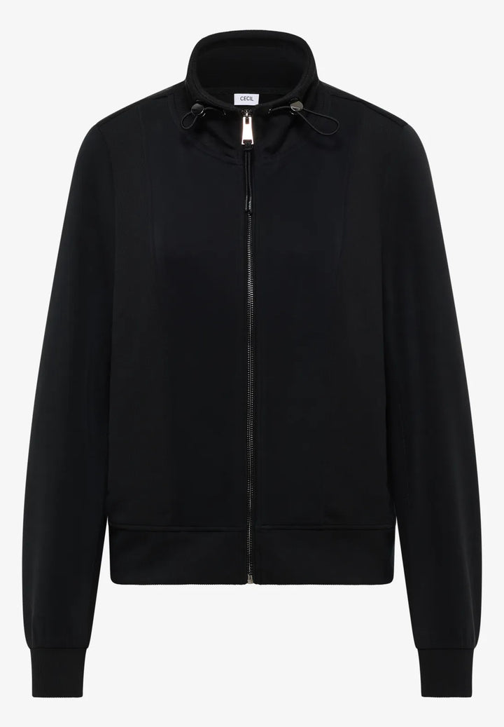 Cecil Sportive Sweat Jacket  In Black