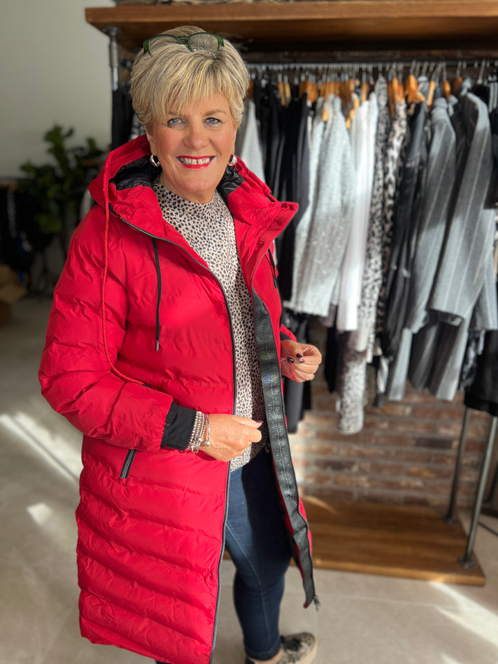 Street One Padded Coat In Carpet Red