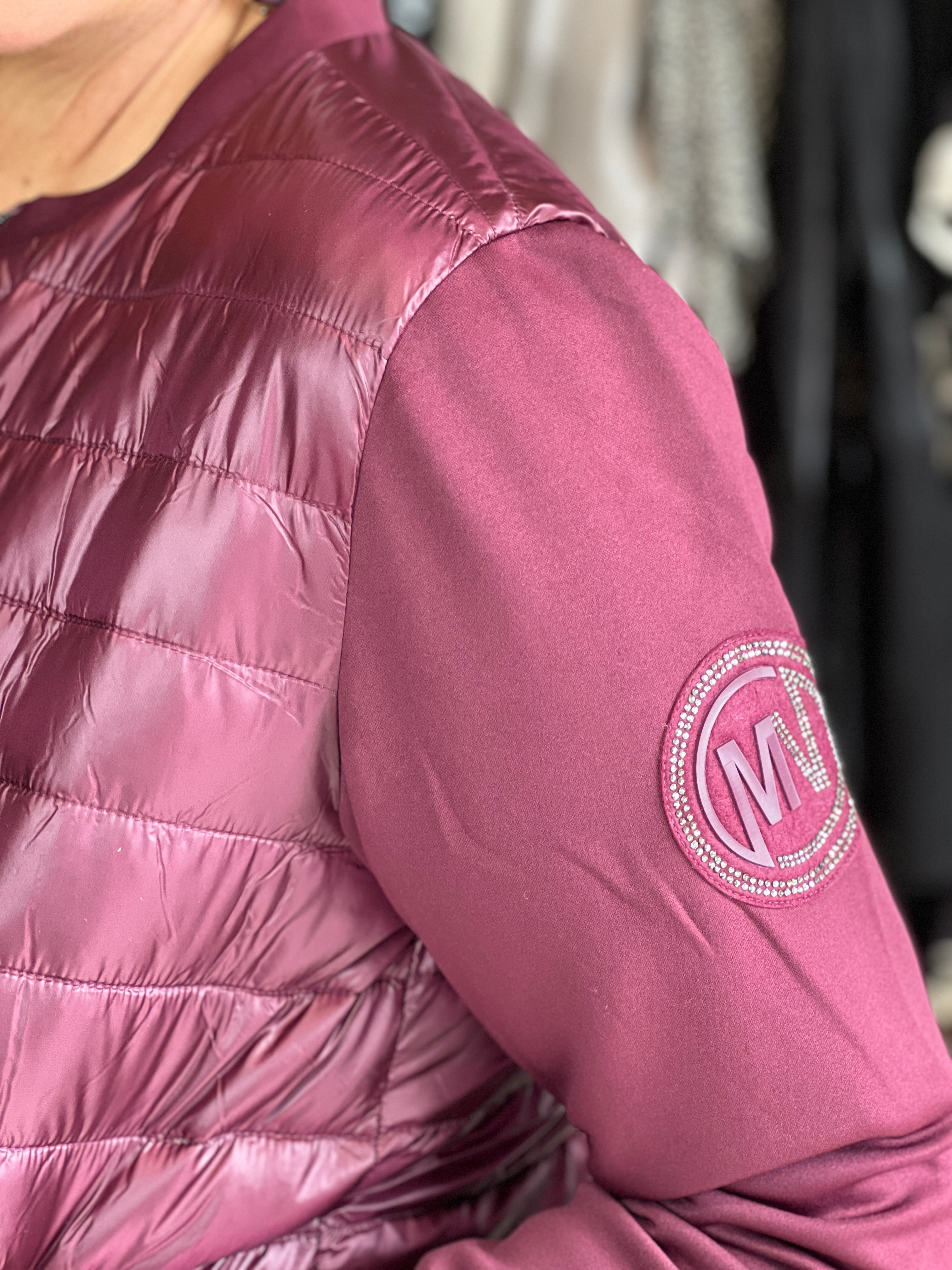 Monari Quilt Jacket In Bordeaux