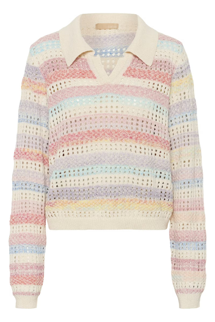 Culture Striped Pullover In Multi stripe