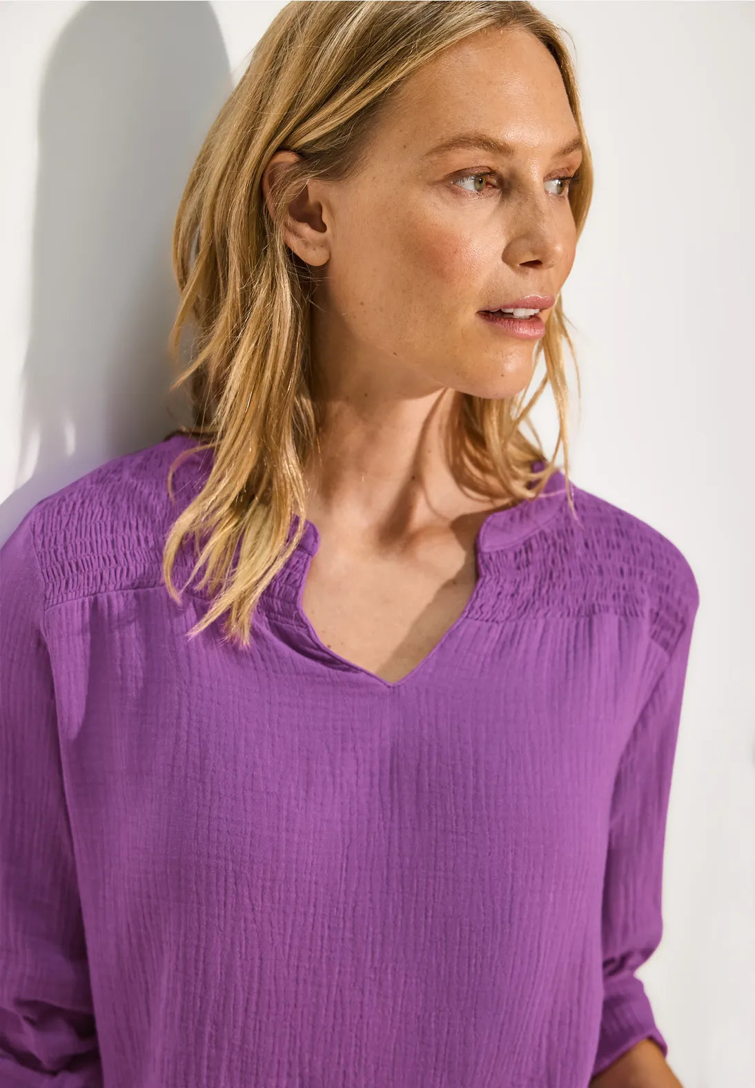 Cecil Musselin Blouse In Iced Violet