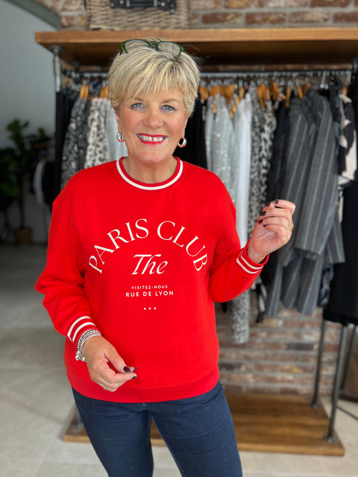 Street One Crew Neck sweatshirt In Racing Red